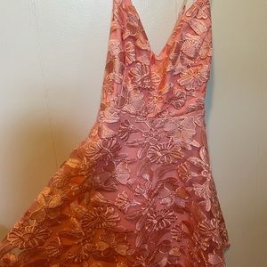 Lulus pink floral dress